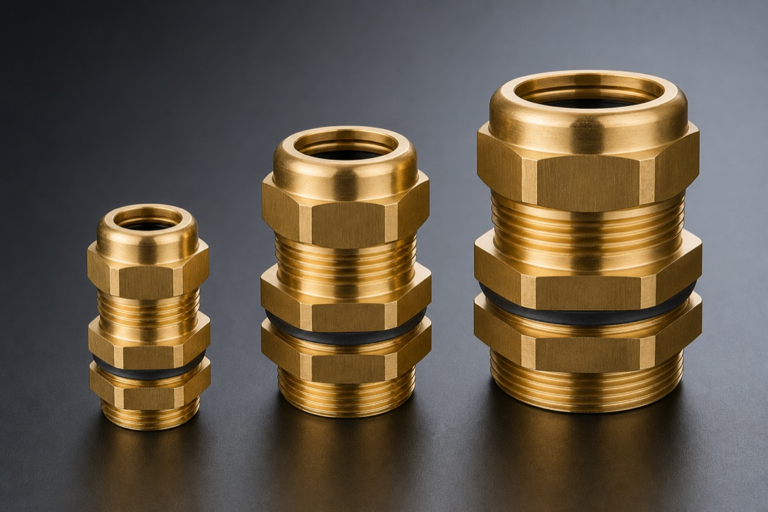 Precision brass cable glands